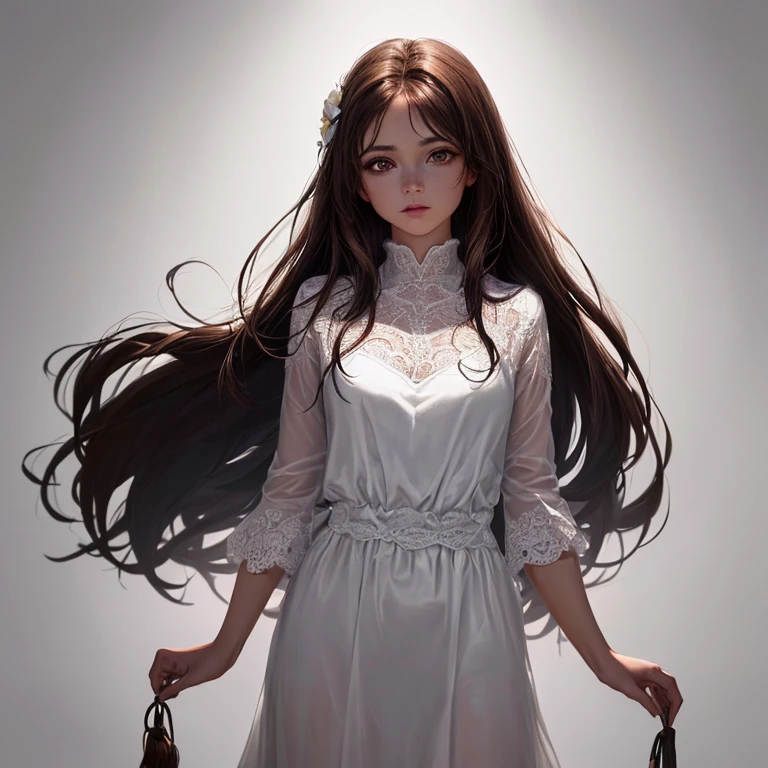 (flora), (pele escura, brown hair, Tiras de cabelo loiro, olhos verdesarejadoOutfit), (vestido rosa, luvas cor-de-rosa, roupa cintilante, colar de flores, Asas de fadas verdes), (white solid background:1.5), (Realistic:1.2), (master part:1.2), (tiro de corpo inteiro:1),(Tiro de cowboy:1.2), neon lighting, dark romantic lighting, (altamente detalhado:1.2),(Rosto detalhado:1.2), (Gradientes), colorido, Olhos detalhados, (natural lighting:1.2), (Neutral Standing Pose:1.2), (sozinho, One person, 1girl:1.5),