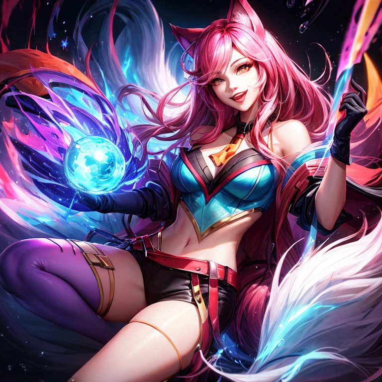 KDA_Ahri, Sorriso, sentado