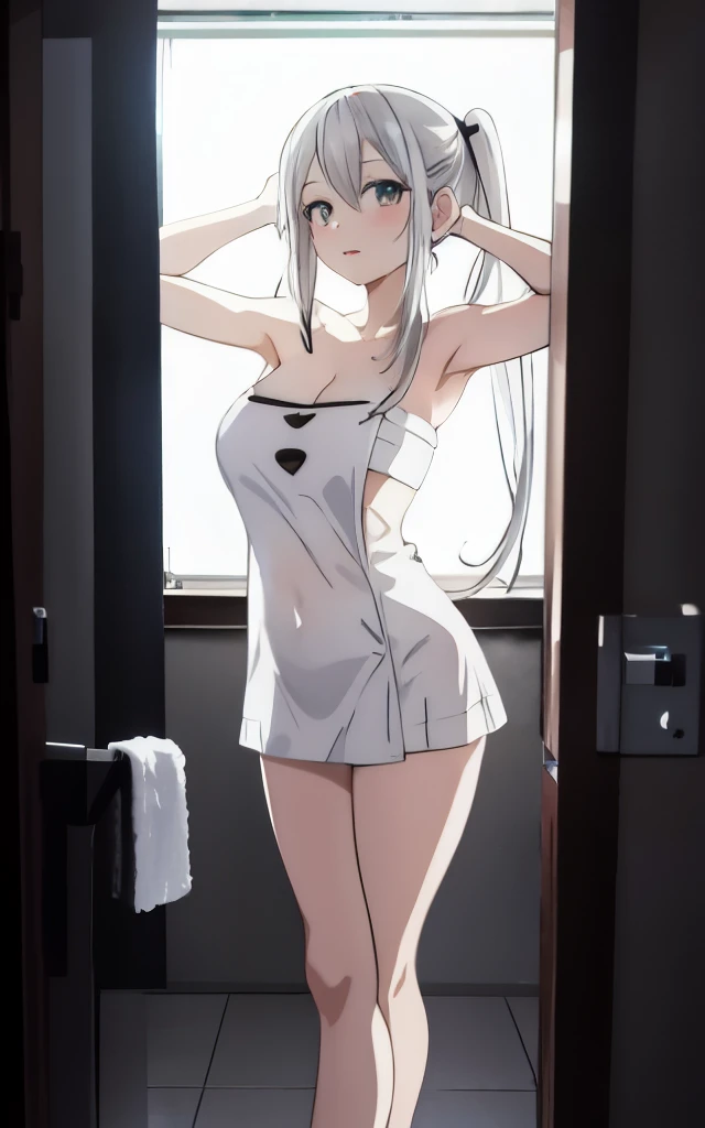 (see-through, ecchi,  breasts, boobs), ((nude, undress, naked)), anime girl holding a sheet of paper with a white background, , anime moe artstyle, rei hiroe, anime still