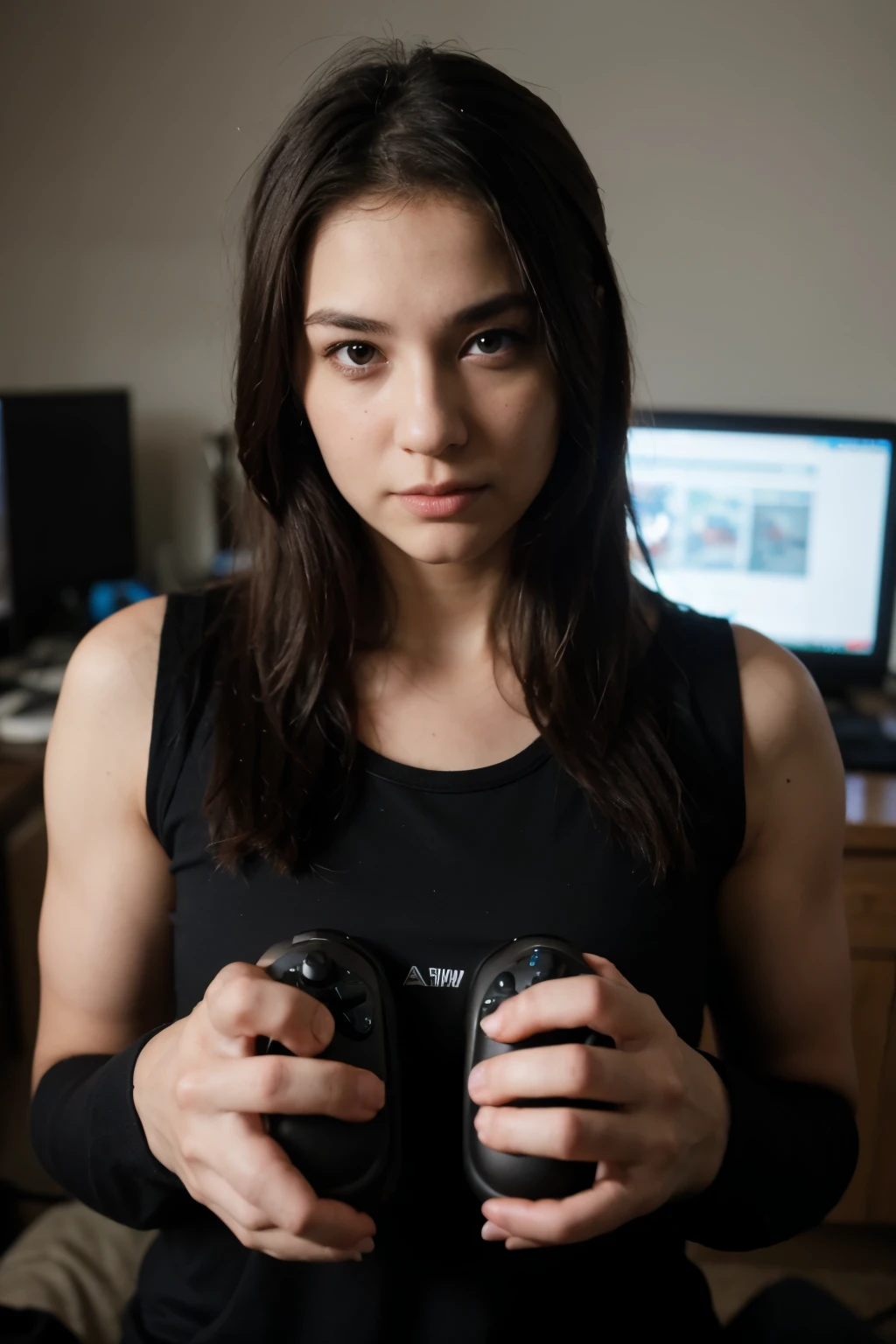 Gamer and strong image