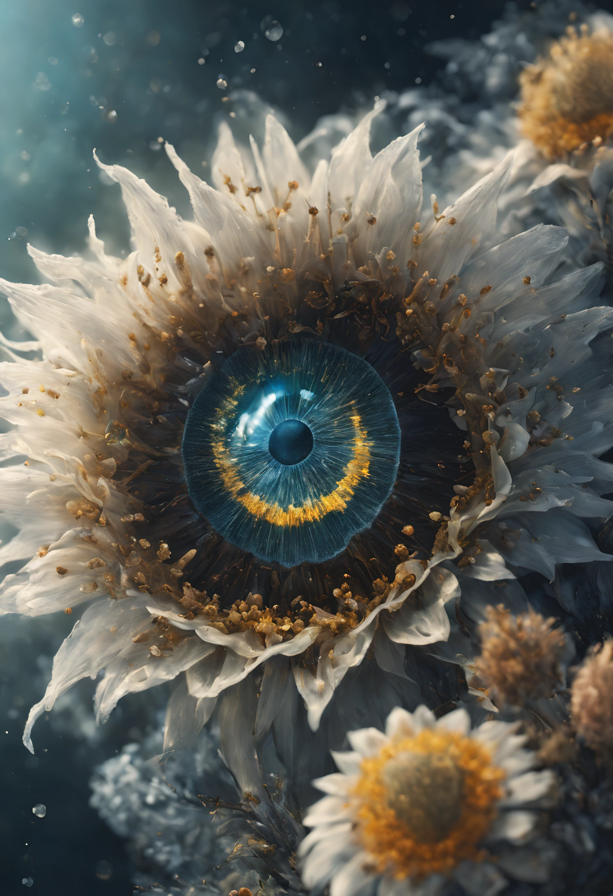 (((intricate detail:1.4))), (((extremely insane detail:1.4))),(((highest quality:1.3))), (((Soft colors 4k highly detailed digital art:1.3))). | Close up of delicate magical pollen in the cold icy wind, as magical pollen emits arcane lightning, each pollen detailed and rendered with a masterful gouache technique,surrounded by mysterious atmosphere of light and shadow art, shard everywhere, great environment, subtly illuminate,fantasy art behance,surreal, its beauty and strength captured,It gives a majestic aura.