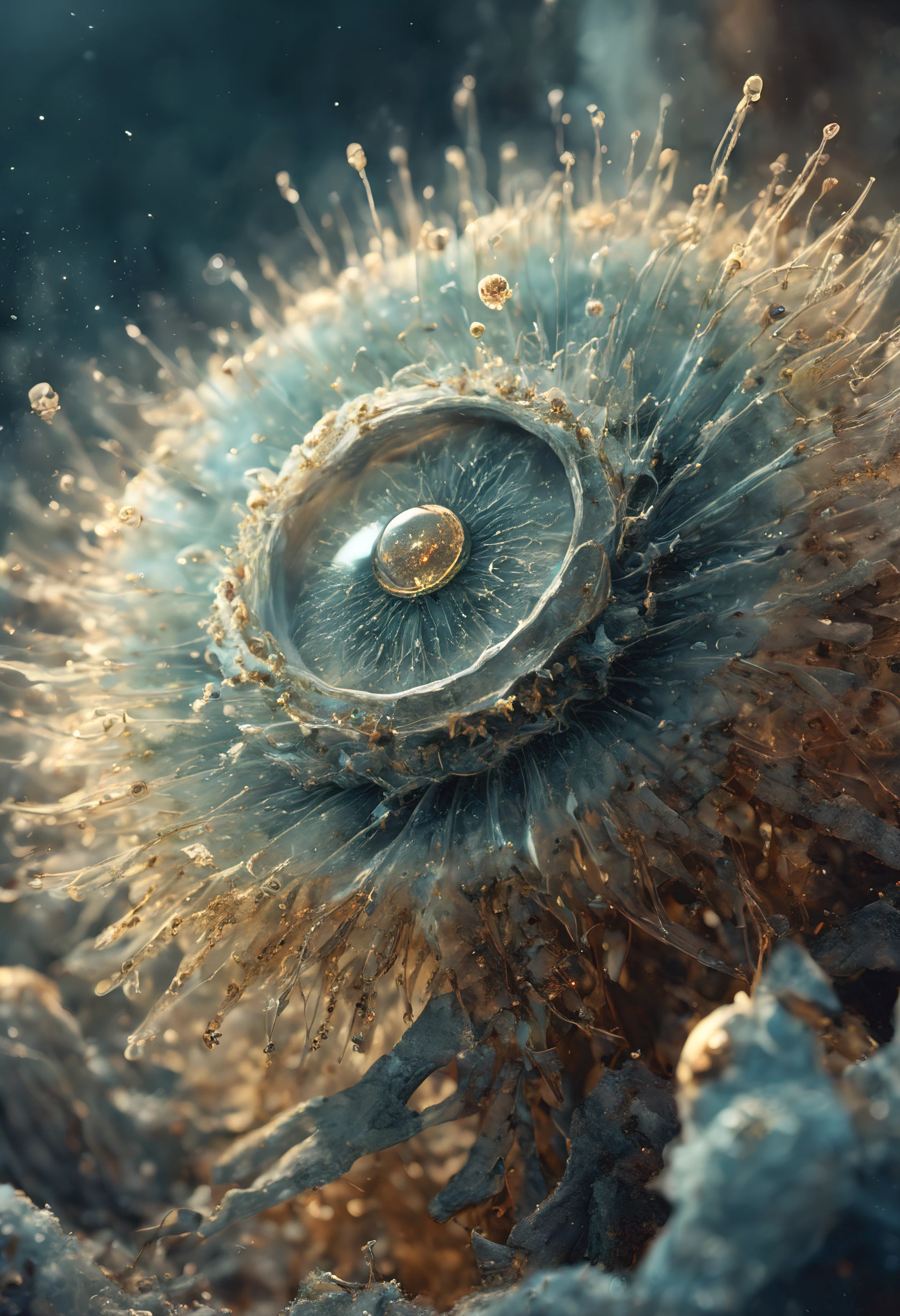 (((intricate detail:1.4))), (((extremely insane detail:1.4))),(((highest quality:1.3))), (((Soft colors 4k highly detailed digital art:1.3))). | Close up of delicate magical pollen in the cold icy wind, as magical pollen emits arcane lightning, each pollen detailed and rendered with a masterful gouache technique,surrounded by mysterious atmosphere of light and shadow art, shard everywhere, great environment, subtly illuminate,fantasy art behance,surreal, its beauty and strength captured,It gives a majestic aura.