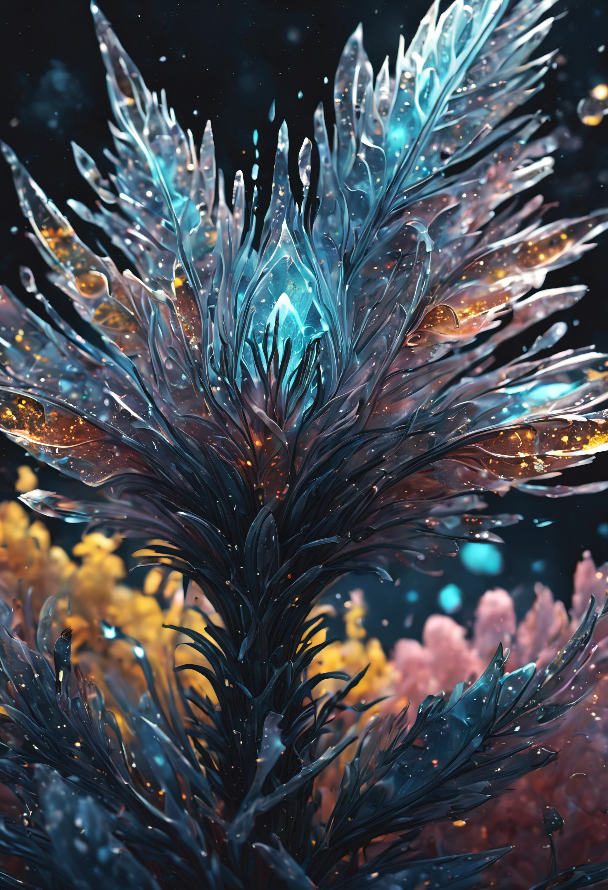 (((intricate detail:1.4))), (((extremely insane detail:1.4))),(((highest quality:1.3))), (((Soft colors 4k highly detailed digital art:1.3))). | Close up of delicate magical pollen in the cold icy wind, as magical pollen emits arcane lightning, each pollen detailed and rendered with a masterful gouache technique,surrounded by mysterious atmosphere of light and shadow art, shard everywhere, great environment, subtly illuminate,fantasy art behance,surreal, its beauty and strength captured,It gives a majestic aura.