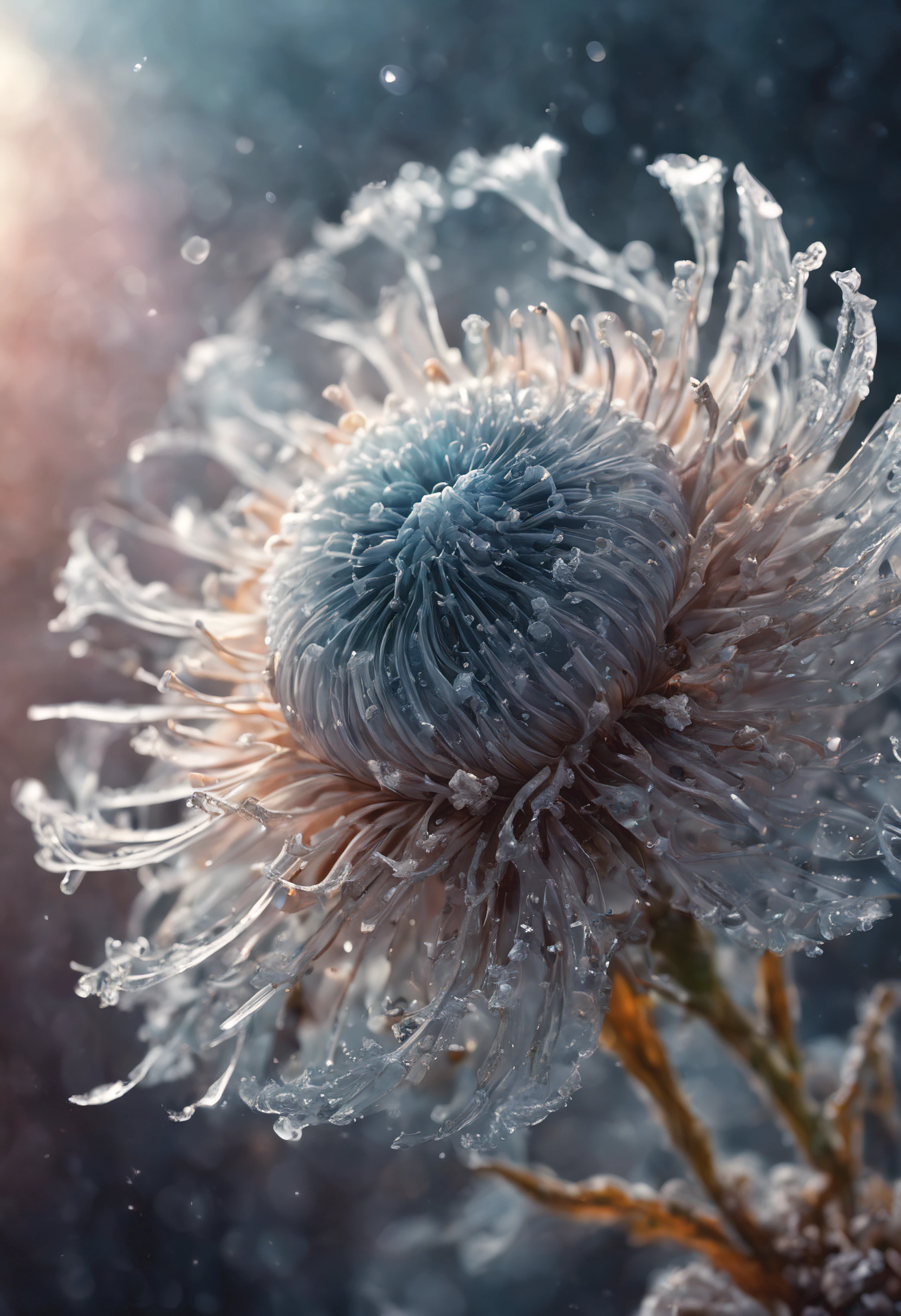 (((intricate detail:1.4))), (((extremely insane detail:1.4))),(((highest quality:1.3))), (((Soft colors 4k highly detailed digital art:1.3))). | Close up of delicate magical pollen in the cold icy wind, as magical pollen emits arcane lightning, each pollen detailed and rendered with a masterful gouache technique,surrounded by mysterious atmosphere of light and shadow art, shard everywhere, great environment, subtly illuminate,fantasy art behance,surreal, its beauty and strength captured,It gives a majestic aura.