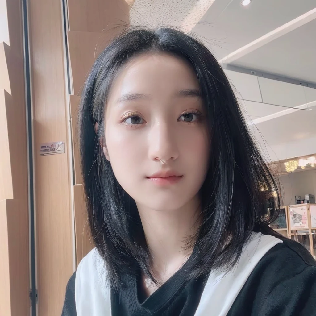 (masterpiece:1.3), (8k, photorealistic, RAW photo, best quality: 1.4), (1girl), beautiful face, (realistic face), (black hair, short hair:1.3), beautiful hairstyle, realistic eyes, beautiful detailed eyes, (realistic skin), beautiful skin, (sweater), absurdres, attractive, ultra high res, ultra realistic, highly detailed, golden ratio