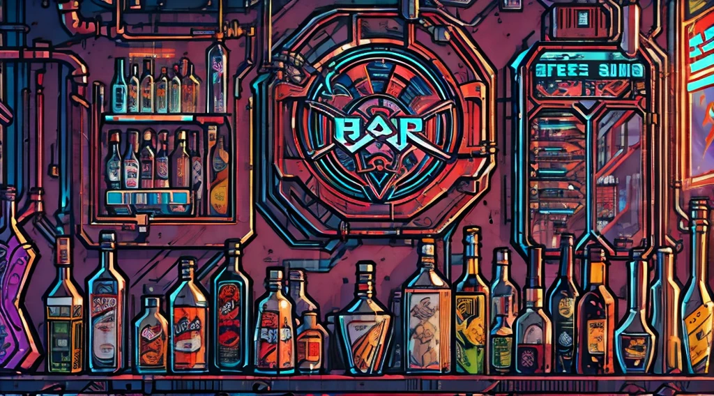 cyberpunk bar