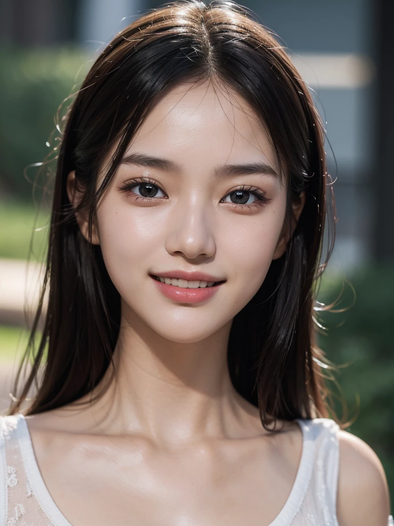 32k, best quality, masterpiece, realistic, ultra detail, photography, HDR, ROW photo, highres, absurdres, smooth light, official art, depth of field,
close-up, slender, finely detailed face, smile, beautiful details eyes, 19years old korean, pretty, best quality real texture skin,
t-shirts,