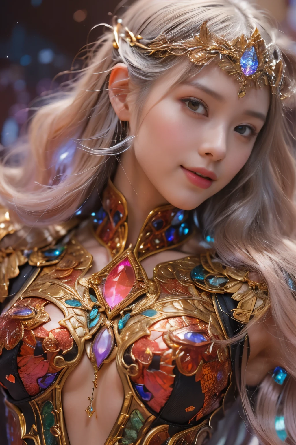 (Two beautiful age italian girls:1.6), Close friends, (They are hugging each other:1.2), Kiss her cheek or chest,(Detailed iridescent bodysuit with beautiful fractal or marble design:1.5), Incredible and spectacular scenes, ((High quality)), ((Detailed)), ((Fantasy)), Blue Plasma Brain, Green Plasma Body, Showing her armpits, beutiful breast, obscenity, (Lewd smile:1.2), coarse, Obscene, (Immoral:1.2), Lachish, (small breasts with beautiful raised pink areolas,:1.5), (Cameltoe), (Expression of ecstasy:1.2), Photorealistic, Official art, Unity 8K Wall , 8K Portrait, Best Quality, Very high resolution, (Incredibly beautiful nature background:1.6), (18 years old:1.5), (Sexy and glamorous:1.1), (A coquettish expression:1.6), (seductively smiling:1.6), (erotic posing:1.9), (Model Posing:1.8), Beautiful seductive face, Portrait, (Thick eyebrows:1.4), (Big scarlet eyes:1.6), Beautiful eyes with fine symmetry, (Ultra detailed eyes:1.4),(Highly detailed face and eyes:1.7), (High-resolution red-eye:1.8), Intimate face, (ultra detailed skin texture:1.4), White skin, pale skin, Perfect Anatomy, Thin, (Beautiful toned body:1.5), Highly detailed hair, (Moist skin:1.2), No makeup, (dark circles:1.1), Good anatomy, Focus Face, good-looking, (Emilia Clark:0.6) (Emma watson:0.3),(Jennifer Connelly:0.4), Elegant face, Nice, (A delicately crafted necklace is wrapped around her neck.), (Bioluminescence with brilliant brilliance:1.4), (Luminous magic circle:1.5), Ruins of an ancient castle, Shining majestic cloud masses and sky, lightning bolt, Epic Realistic, (Greg Rutkowski:0.8), (teal and orange:0.4), (Art Station:1.5), Cinematic, (NSFW:1.2), Hyper Detailed, Dramatic light, (Intricate details:1.1), Beautiful black hair, (Wearing a gauntlet with a dense and very beautiful design decorated with jewels:1.1), Small chest, Galaxy, (nebulas:1.6), The Dark Knight, Fully armored body focus