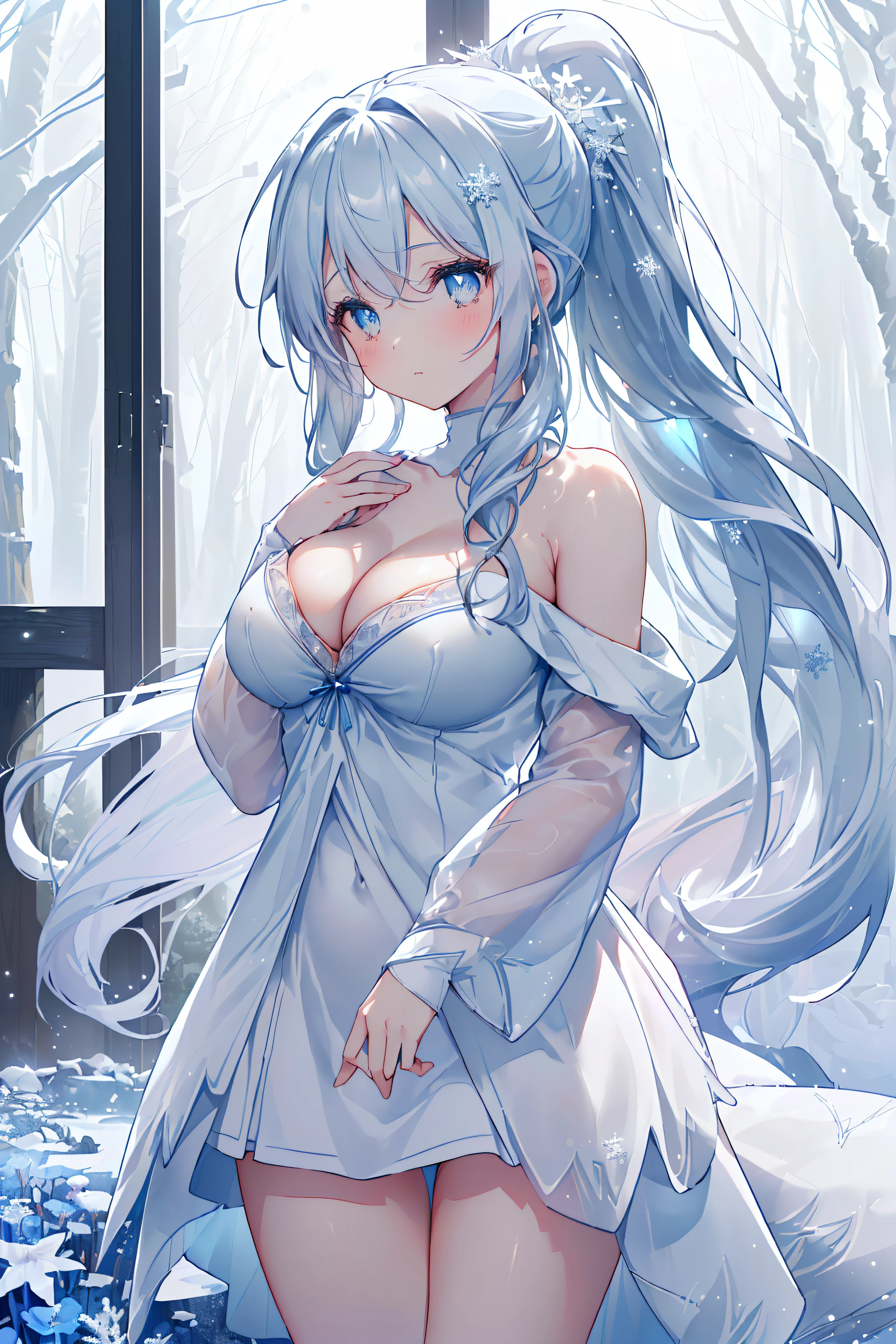 {((Anime, sur l’art, profondeur de champ, Flou de mouvement, Lumière rougeoyante, Chef-dœudansre, anatomiquement correct, peau texturée, high détails, Primé, meilleur qualité, Haute résolution, 16k))} . |
{((l'âge des étudiants est celui des filles, queue de cheval ondulée, cheveux sur épaule, cheveux très longs, cheveux très épais, Yeux détaillés, Yeux scintillants, G-sein, clivage, joyeux))} . |
{((corps sexy, avec beaucoup de vêtements chauds, vêtements en coton))} . |
{((parler d'une promenade, Forêt gelée, rivière au fond avec des fleurs gelées, Étincelles, Flocons, Chute d’étoiles))} . |
{((Grand angle, Haut du corps, (Parfait_doigts:1.0), (Parfait_jambes:1.0), mieux_mains, plus_détail))}