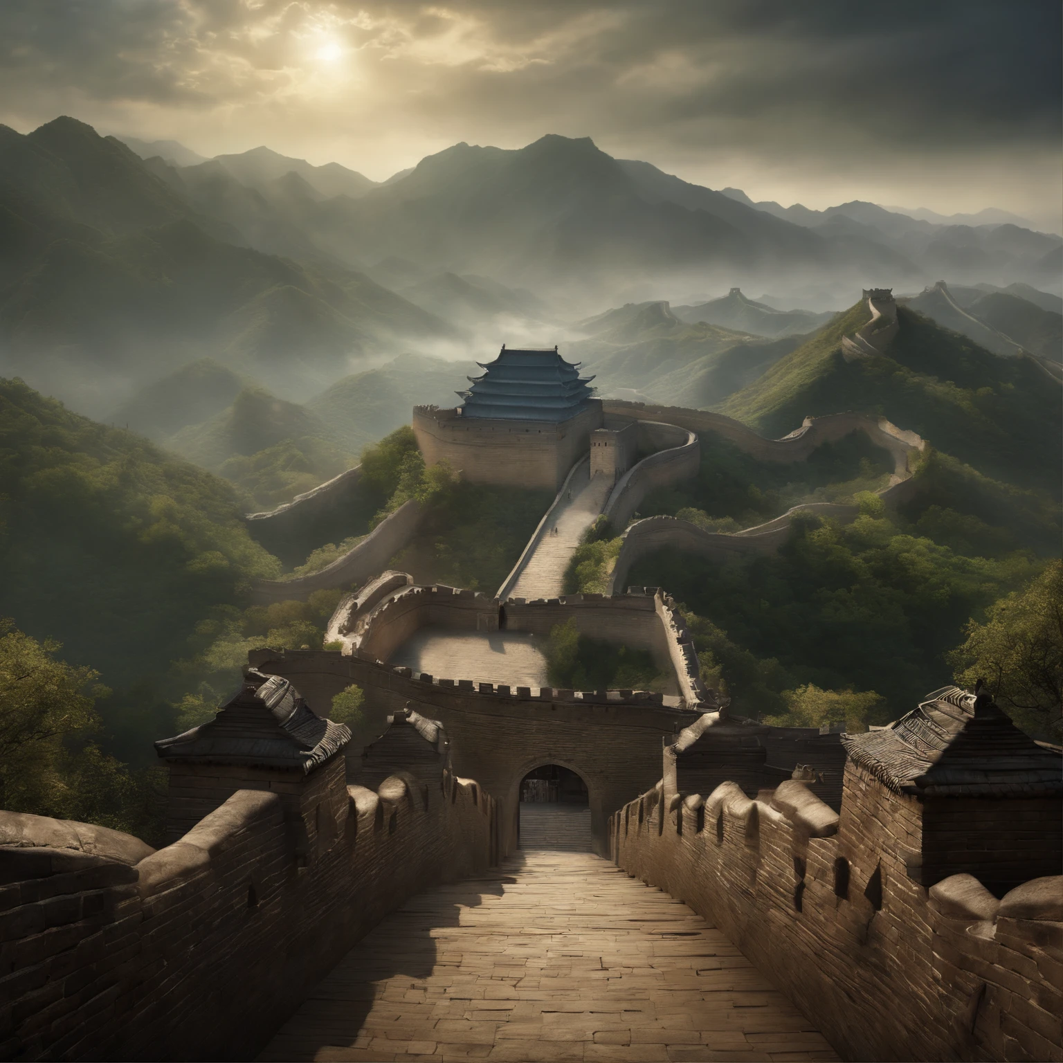 China-style，lion dance ,highly detailed surreal vfx，Smudge，Faraway view，super-fine，ultra - detailed，high qulity，8K ，oc rendered，dynamic viewing angle,full view
