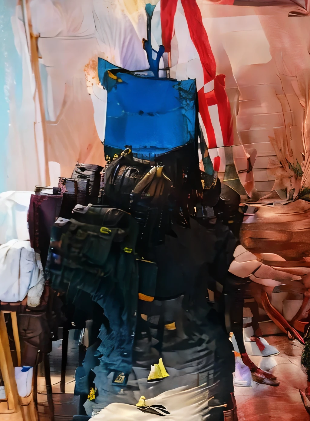 fotorrealista:1.4),8k,(Obra maestra), La mejor calidad, highest qualityr, (Cara detallada:1.5),Texto original en,Altas Resoluciones, unparalleled Obra maestra, 8K ultra realista, Ilustraciones perfectas, ((Figura femenina perfecta)), cintura estrecha, flaco,Piel detallada, epiCRealismo, fcRetrato, a person sitting in a chair with a caja on their head, (_caja:1.2)