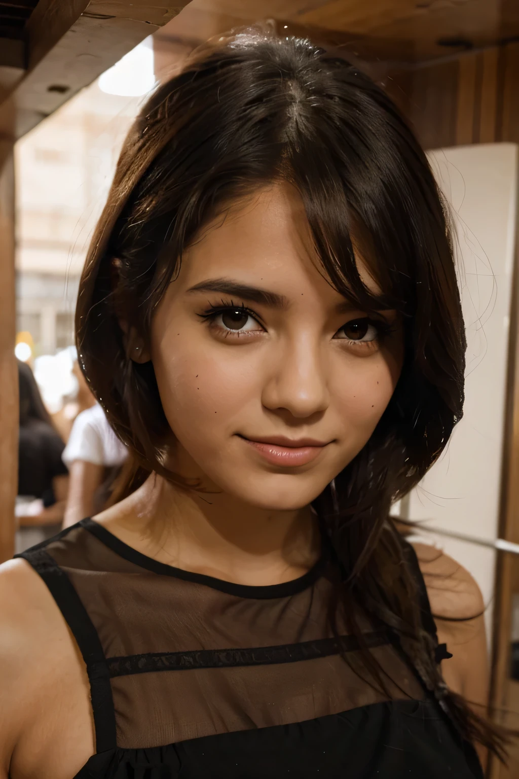 crea una chica bonita realista