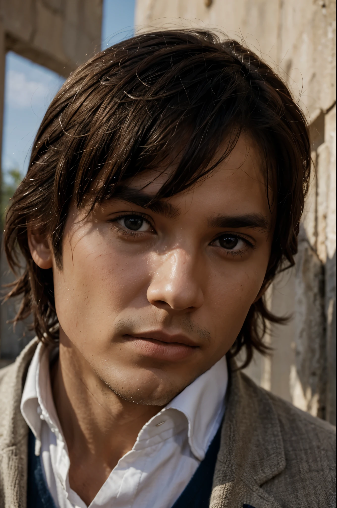 Une homme brun baux photo portrait