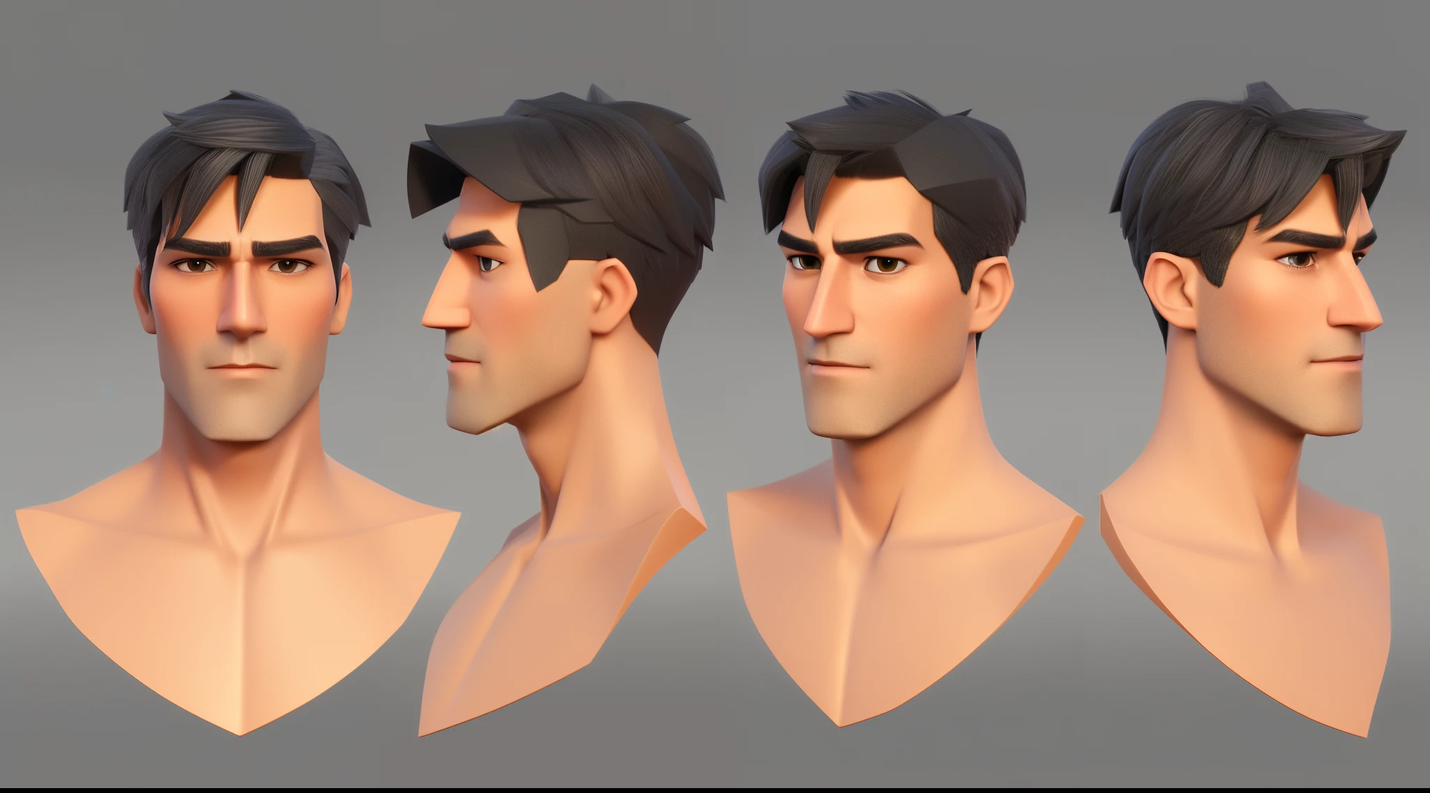 a close up of an Malaysia man's face , round nose, dark grey hair, serious mood, character modeling, character model, stylized character, character sculpt, concept art character modeling, male character, with fully detailed faces, animation character, ultra low poly modelling, high detailed facial features, accurate facial details, low poly character, handsome detailed face, character artist, 3d character realistic