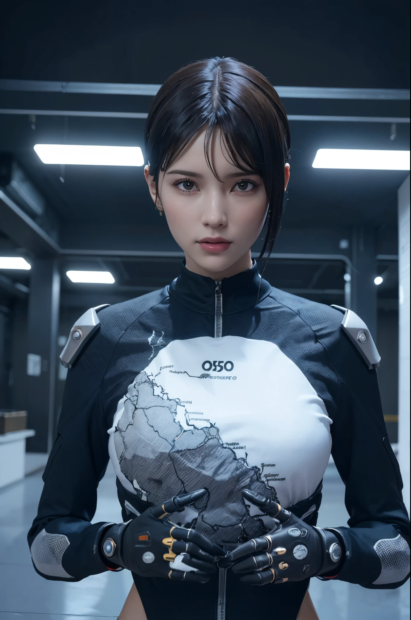 ((melhor qualidade)), ((obra-prima)), (detalhado: 1.4), ..3d, Bruna Marquezine como uma imagem de uma linda mulher cyberpunk, ((corpo inteiro)), HDR (high dynamic range), ray tracing, NVIDIA RTX, Super-Resolution, Unreal 5,Subsurface dispersao, Textura PBR, Post-processing, anisotropic filtering, profundidade de campo, Maximum clarity and sharpness, texturas multicamadas, Albedo e mapas Speculares, surface shading, Accurate simulation of light-material interaction, perfectly proportions, octan render, Two-tone lighting, Abertura ampla, ISO baixo, White balance, 8K BRUTO,  ::style futurista cyberpunk, Estilo realista, ::n_style pintura digital, deformed parts, rosto deformado, ((rosto feio)), ((deformed hands)),