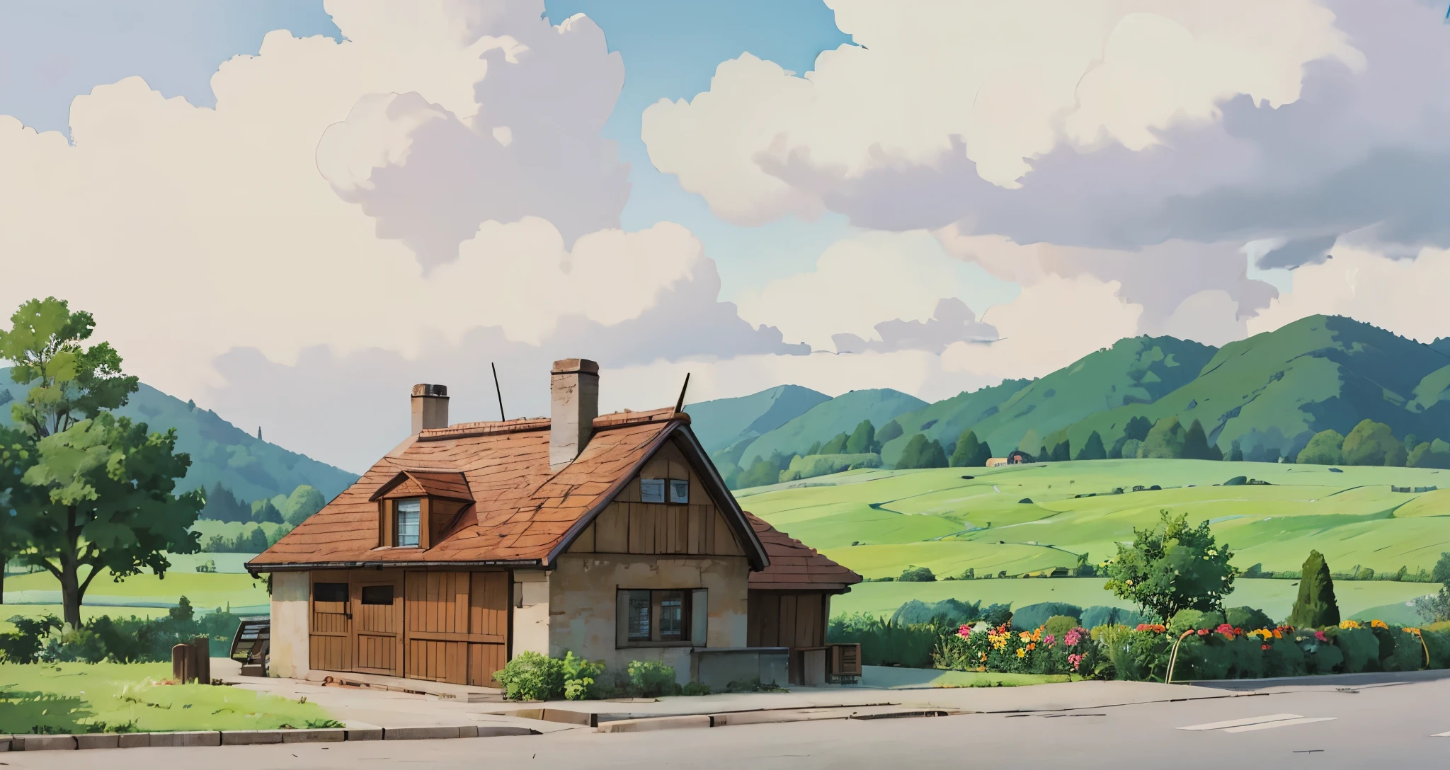 casa de litoral. estilo anime