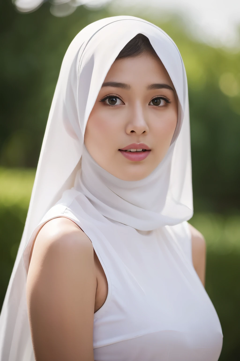 (soyou:0.8),slutty, top-quality,Beautiful detailed hijabi,Bewitching face,(((kerala)))  model,long lashes,Detailed details,Colossal tits,sideboobs,stares at the camera