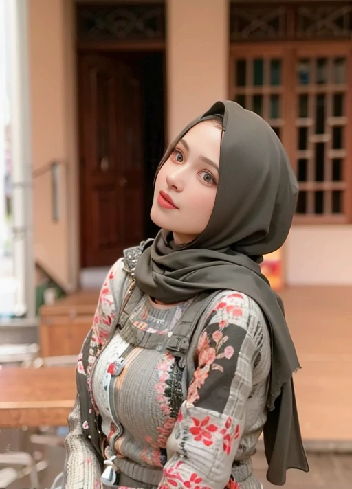 there is a woman wearing a hijab and a scarf, hijab, lovely woman, traditional beauty, malaysian, inspired by Nazmi Ziya Güran, handsome girl, inspired by Naza, taken in 2 0 2 0, very beautiful girl, portait photo profile picture, beautiful woman, serena malyon, with lovely look, cute woman, beautiful girl