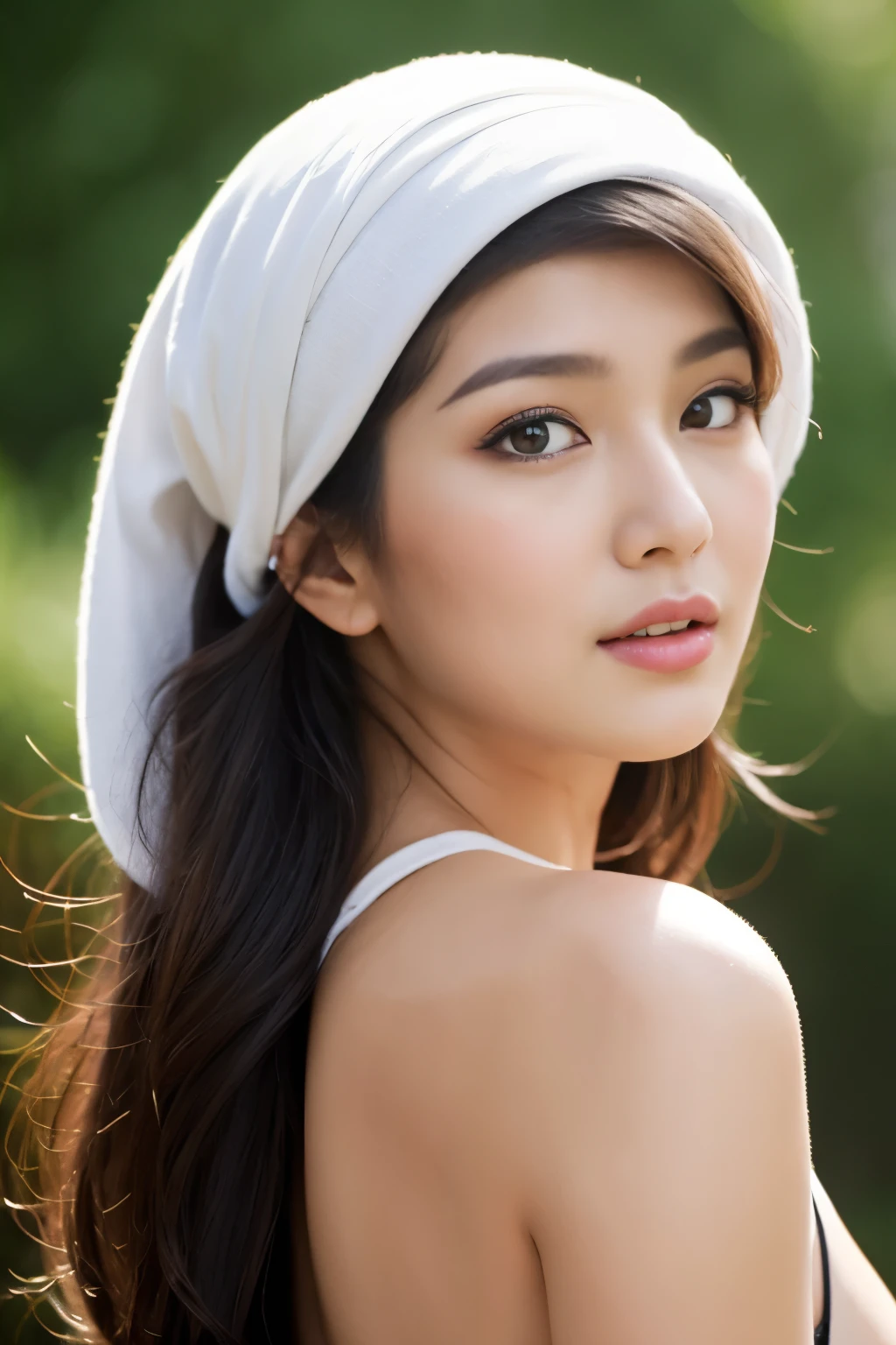 (soyou:0.8),slutty, top-quality,Beautiful detailed hijabi,Bewitching face,(((kerala)))  model,long lashes,Detailed details,Colossal tits,sideboobs,stares at the camera