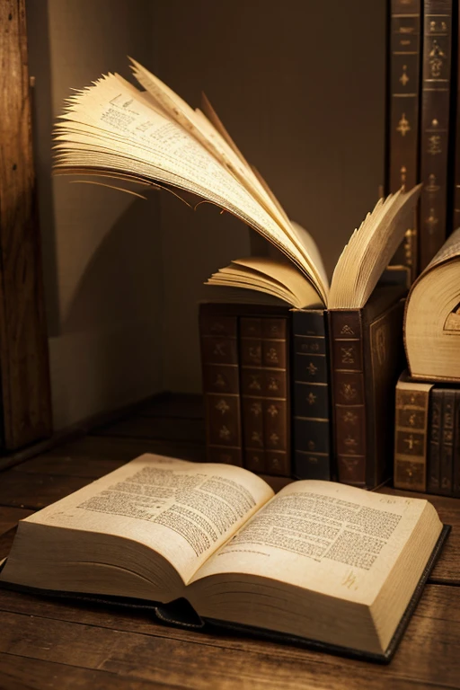 libro envuelto en llamas expresando sabiduria, 3d, libro antiguo,