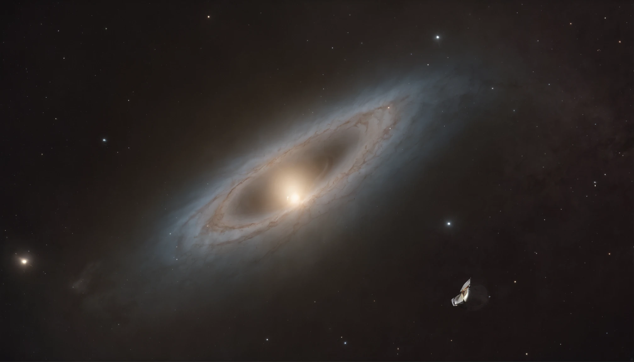 The photograph portrays a massive, glowing supernova framed against the endless blackness of space. Yet shockingly, the stellar debris arcs are actually flowing backwards, converging inwards instead of exploding outwards.
Nestled within the inverted inferno sits a shadowy sphere, outlined by a faint grey haze - the event horizon identifying this impossibly concentrated point as a fledgling black hole. Behind its veil, a maelstrom of light appears literally bent and stretched as entire millennia are compressed into distorted slices by intense gravity.
In the foreground stands a lone figure - an astronaut - hands pressed tightly against their helmet as if experiencing an overwhelming headache. Behind the visor, eyes appear startlingly wild, reflecting the cosmic light show nearby.
The helmet’s glass has begun to crack, and a glowing, vaporous substance seems to leak through the fissures. The cosmic radiation has interacted with the human consciousness to generate an observable manifestation - pure imaginative thought spilling out visually.
Where the glowing thought-forms make contact with the time-warped photons near the black hole, reality appears to break down into abstract, chaotic structures akin to surrealistic paintings. It’s as if imagination and concrete existence have catastrophically collided.