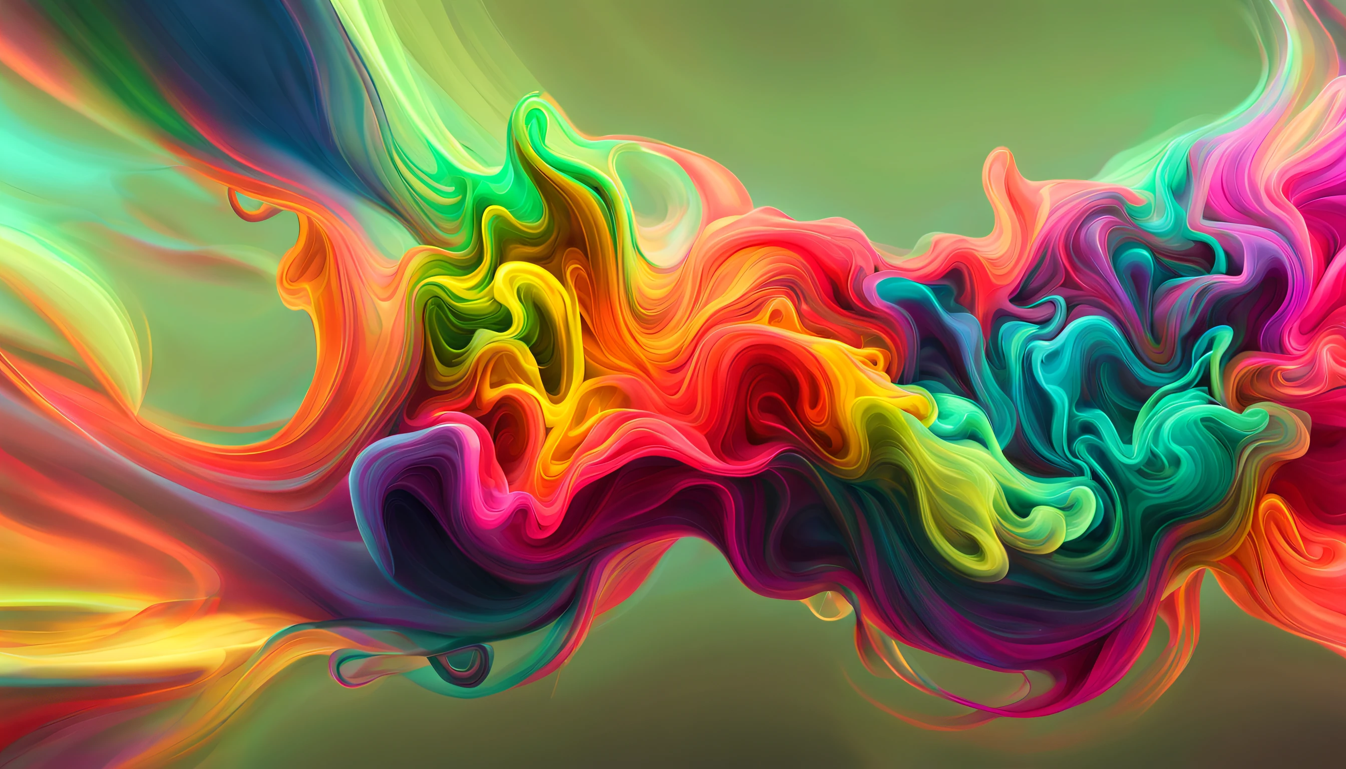 colorful smoke, vibrant, conceptual art, painting, 12k, 3d rendering, hyper realistic, high resolution, highly detailed, neon color
