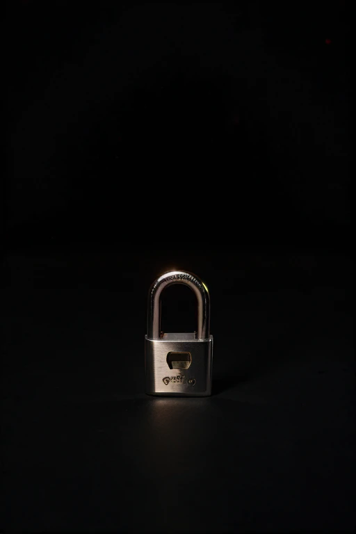 black background, padlock with blood