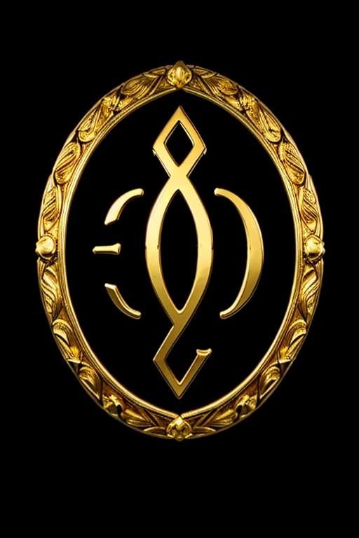 Black background, DRYAS word made of gold