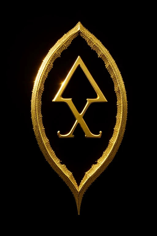 Black background, DRYAS word made of gold
