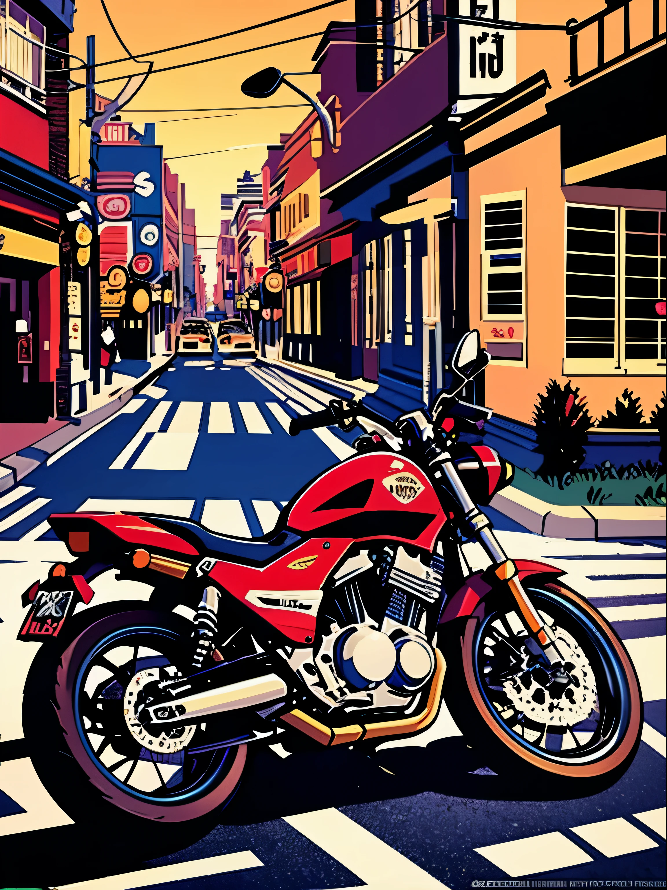 Street motorcycle, high-resolution, Clear details