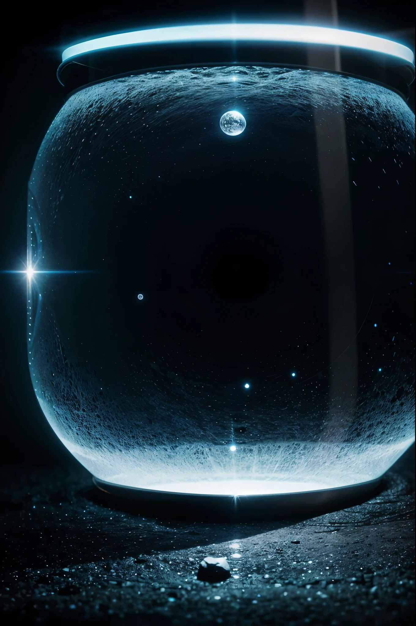 Image of quantum world extending as all matter and life.