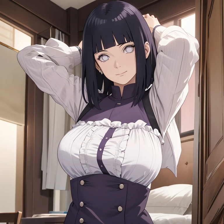 Fait, absurderes, hinata\(Boruto\), 1fille, seulement,femelle mature, Voir la visionneuse,composition parfaite, Lèvres détaillées, grosse poitrine, beau visage, Propotion corporelle, rougir, (lèvres roses), cheveux longs, yeux violets, regard doux, sourire triste, super réaliste, Détailée, séance photo, Visages et corps réalistes,(Porter l'uniforme d'une infirmière,Porter une coiffe d'infirmière,Bretelles longues tube bas noirs),(suer,Transpirez beaucoup,rougir,Être rouge au visage,Il y avait beaucoup de sueur sur mon visage,rougir),(gros seins),Dans les hôtels de luxe,Allongez-vous dans votre lit,pose enchanteresse,seins, montrant ses seins, breasts, nsfw