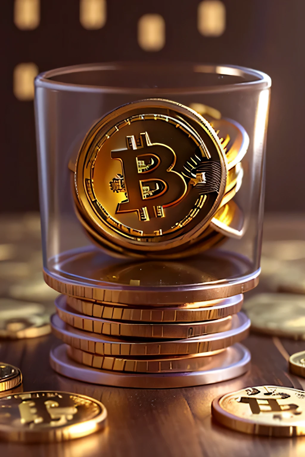 token cryptocurrency bitcoin coin gold