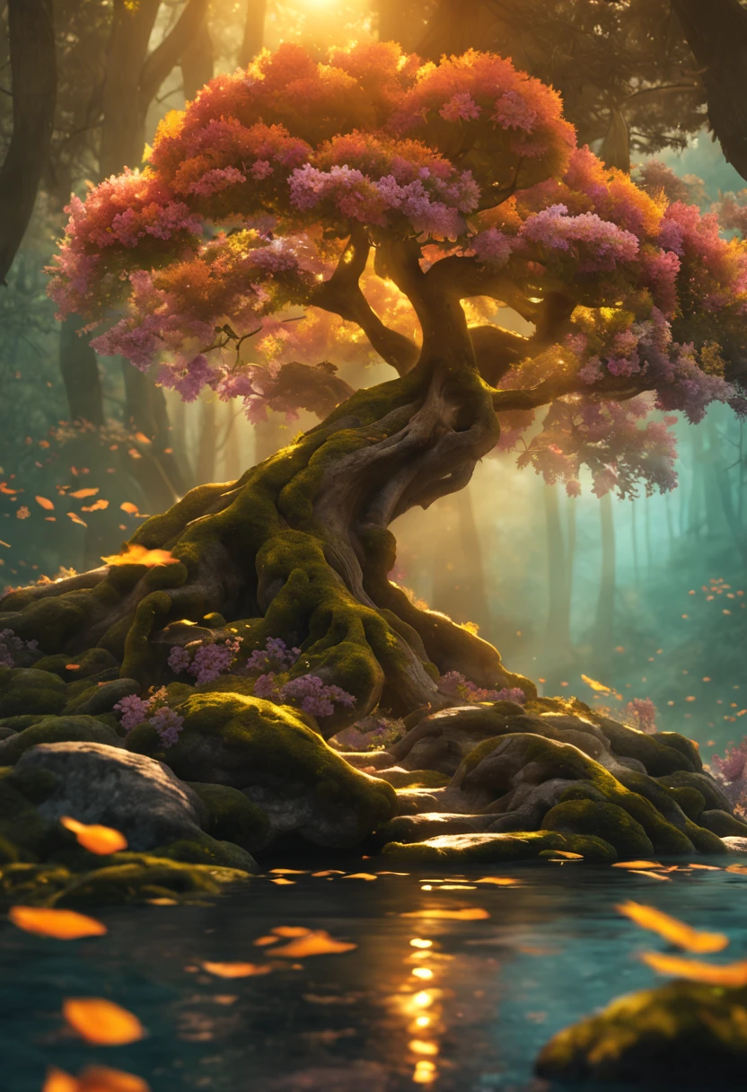 "(best quality,ultra-detailed,realistic:1.37),spectacular magical and mysterious plant,botanical garden,enchanted forest,ethereal flowers,floating petals,glowing leaves,majestic tree roots,golden sunlight,soft mist,vibrant colors,impressive details,exquisite texture,hidden secrets,fantasy world"
