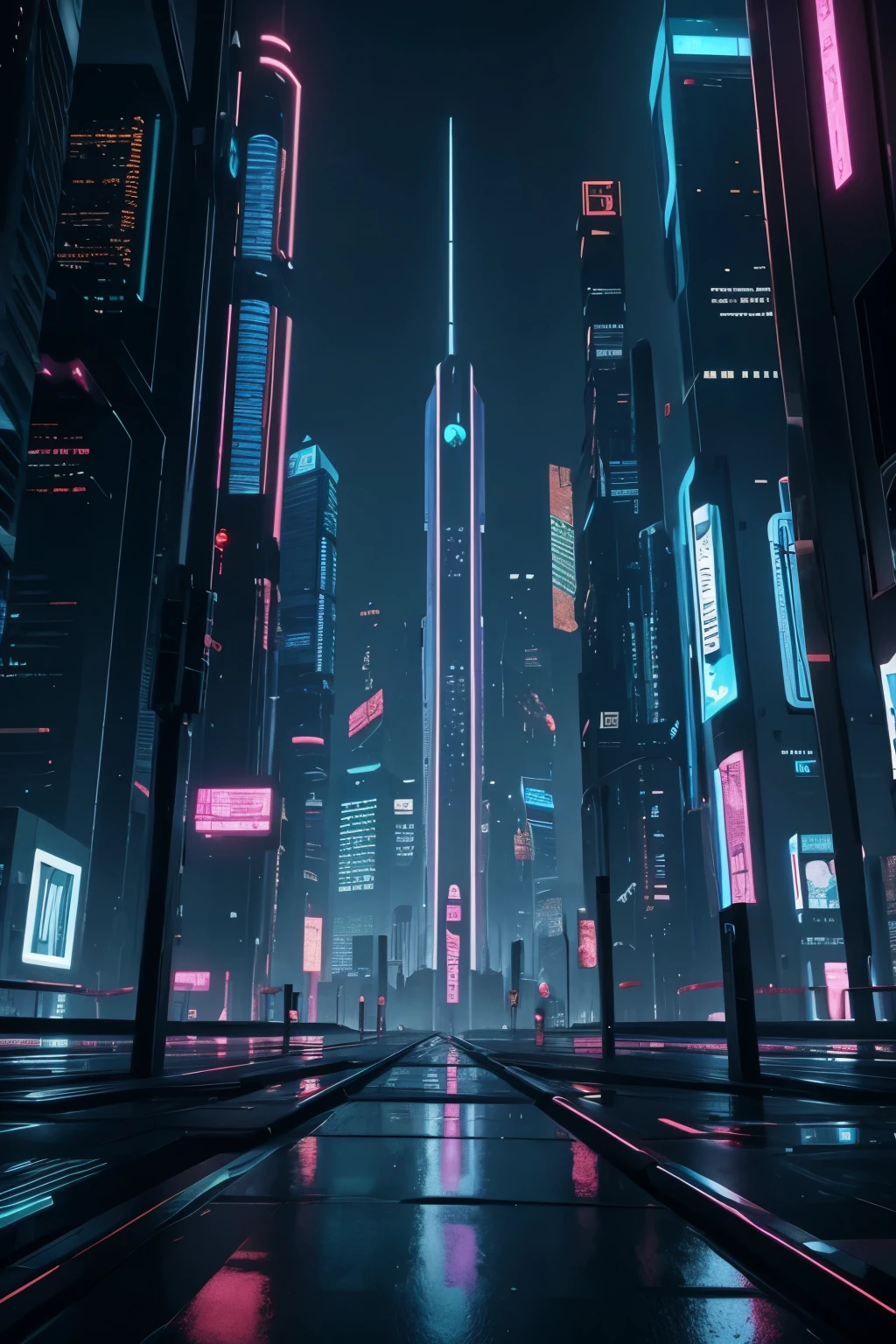 Futuristic city, cyberpunk