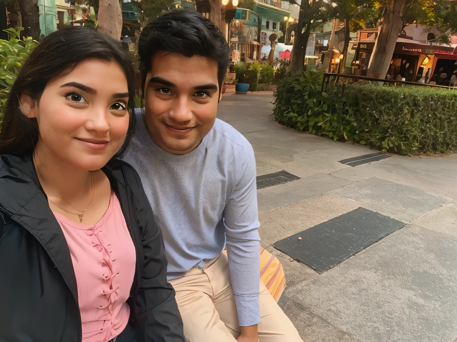 Create a disney style image of couple using the uploaded picture.