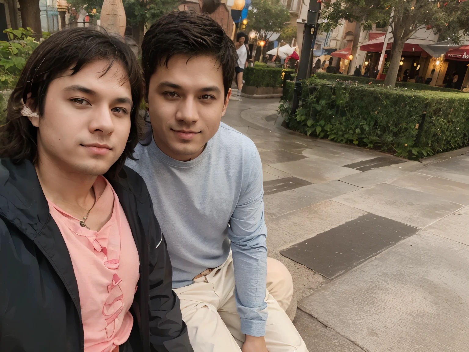 Create a disney style image of couple using the uploaded picture.