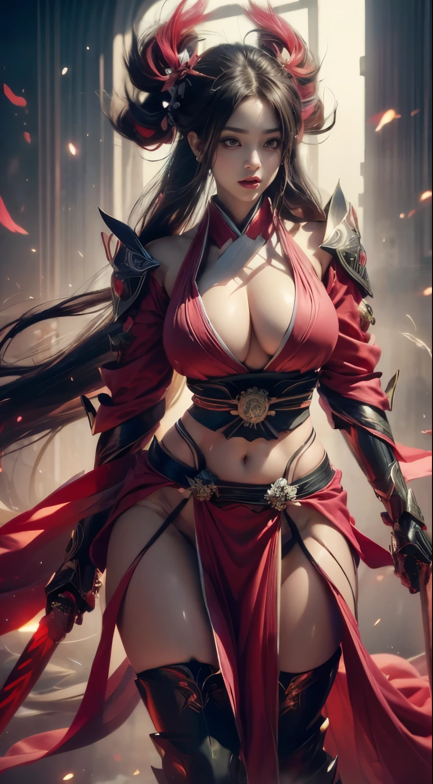 (ultra realistic photo, masterpiece of Nezuko kamado goddess of beauty, bright pink eyes), angry, excited expression, 8k, UHD, ((hottie with ultra giant breasts naked, huge long breasts sticking out of her kimono)), erotic, she is naked, (slim and curved body, muscular abdomen, with huge long black hair and orange tips), ((sexy pink Japanese kimono, thong stuck in her pussy, pubic hair showing)), curved body perfect, Nezuko ultra-thin micro swimsuit, perky ass, legs open, spread, (Nezuko, Nezuko-chan, Demon Slayer art style, kimetsu no yaiba), Sexy female anime character, (Nezuko, in her demon form, Breasts huge, giant long breasts sticking out of her clothes, her breasts stick out of her kimono, showing her beautiful pointy breasts), (the length of her ultra-giant breasts goes all the way to her toned belly, she has leaf tattoos running across her sexy erotic naked body) , futuristic micro underwear, Demon Slayer rui fanart, wielding kunai, Marin Kitagawa Fanart, clean and detailed anime art, a very beautiful berserker woman, by Kamagurka, professional art, perfect detail, (Nezuko kamado in her demonic form showing her giant and hairy pussy, based on the Demon Slayer kimetsu no yaiba), professional photo taken up close, juicy, succubus, naughty, showing pussy, porn, micro panties tucked in showing part of her big pussy, she is (naked), great clear lighting on the body), (((transparent micro panties, showing a giant smooth pussy tucked in, pussy))), sun mark on the private parts, marked pussy,