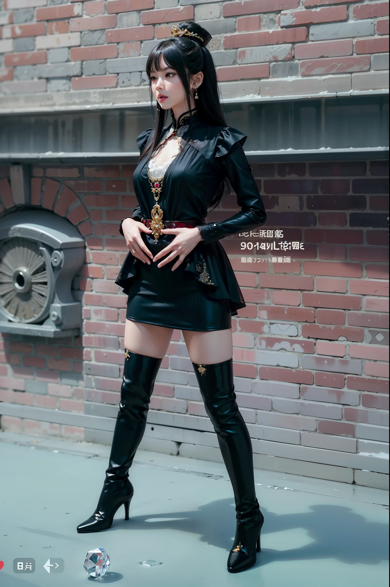 Imperial sister,詳細な目,Detailed facial expressions,Ripe body,Tall figure,Number,legs long,4K,k hd,fleshy feeling,White translucent lace,Fair and plump figure,Nice face,Cherry small mouth,beautiful and delicious(3D royal sister),Gorgeous dress encrusted with gemstones crystal gold diamonds,