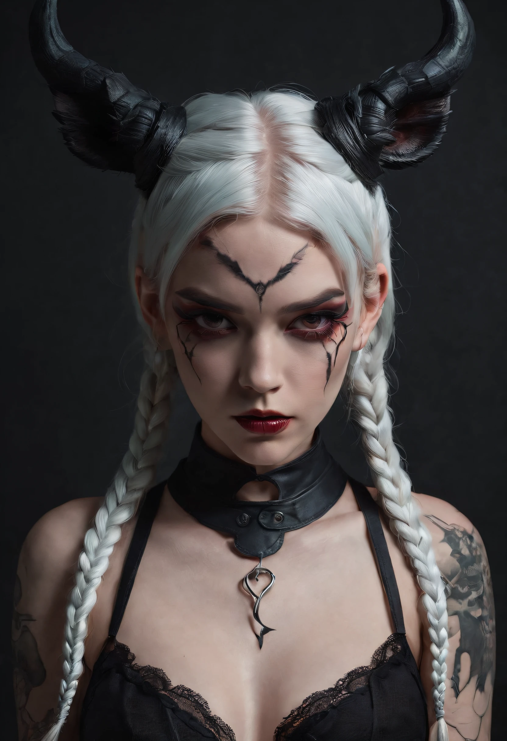 Beautiful girl in iconic outfit of bondage gothic lolita swimsuit by Fluffy,（Images showing the whole body），（（Beautiful blonde hair）），（（Red Eyes）），（（Twindrill hair）），（（a beauty girl）），（（（A lot of butterflies on the body々Tattoos）））