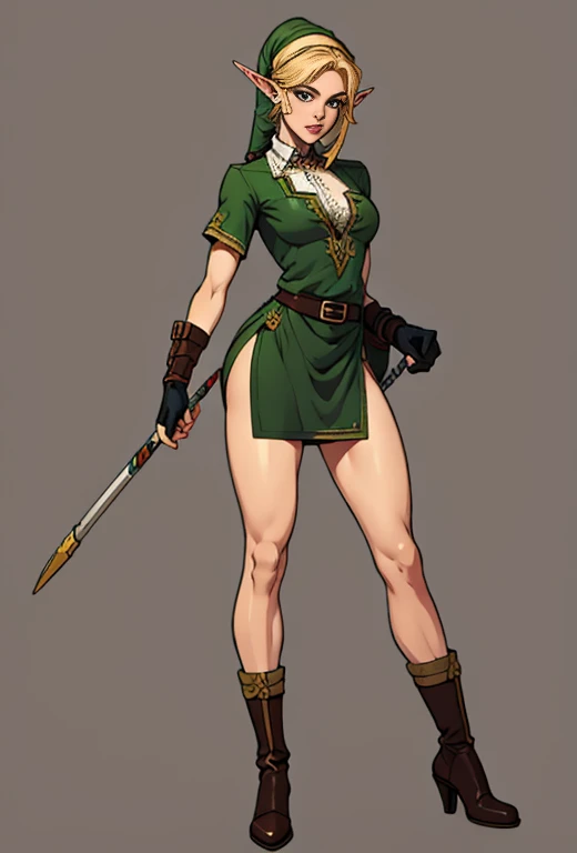 background clean, no background, full body, elf female ranger