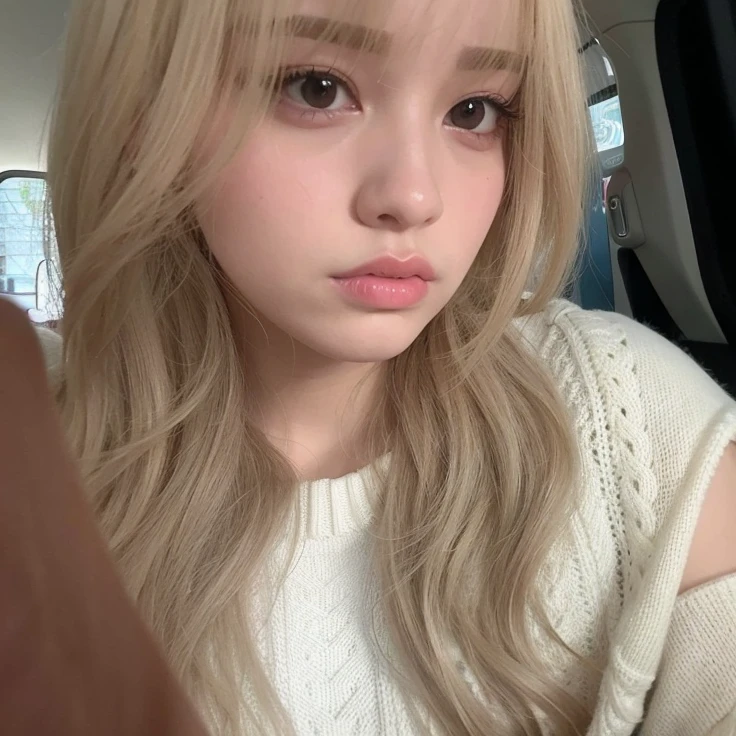 garota loira com cabelo comprido e franja em um carro, Lalisa Manobal, Lalisa Manoban do Blackpink, Parque Roseanne do Blackpink, Jinyoung Canela, com franja, Ulzzang, franja fofa, O corte Hime, Jaeyeon Nam, Chiho, Shikami, com franja completa, jossi do blackpink, franja central separada