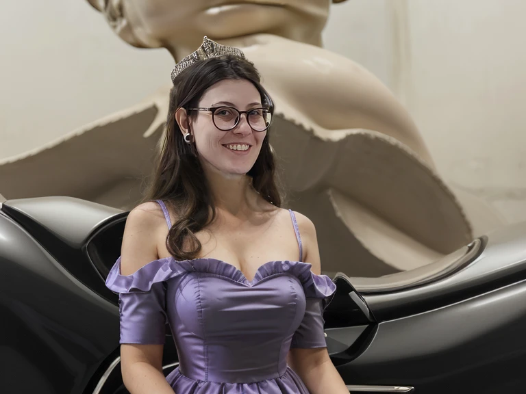 coloca esse rosto em um vestido de princesa