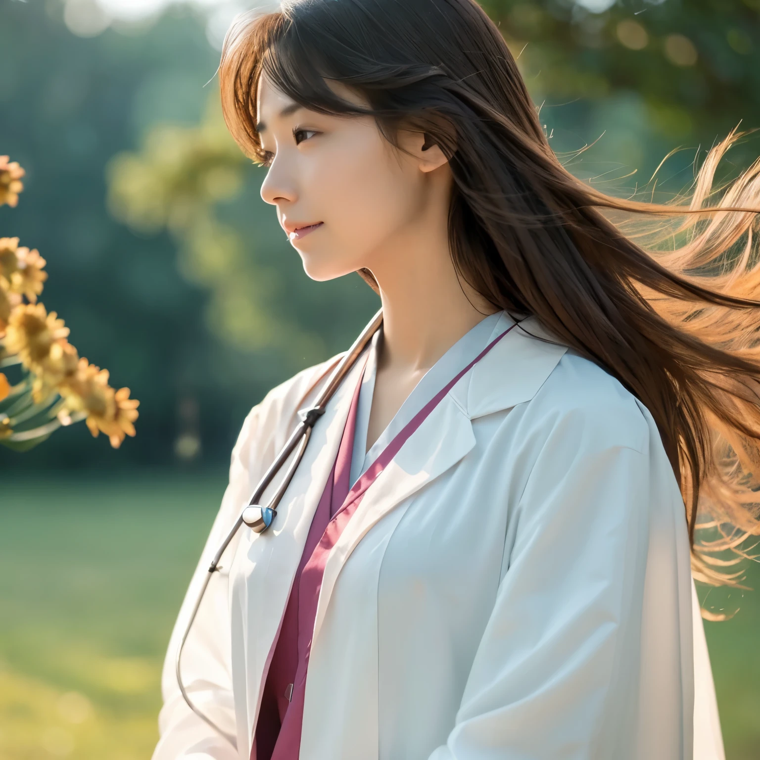 cloaks Fluttering the wind male people、physician