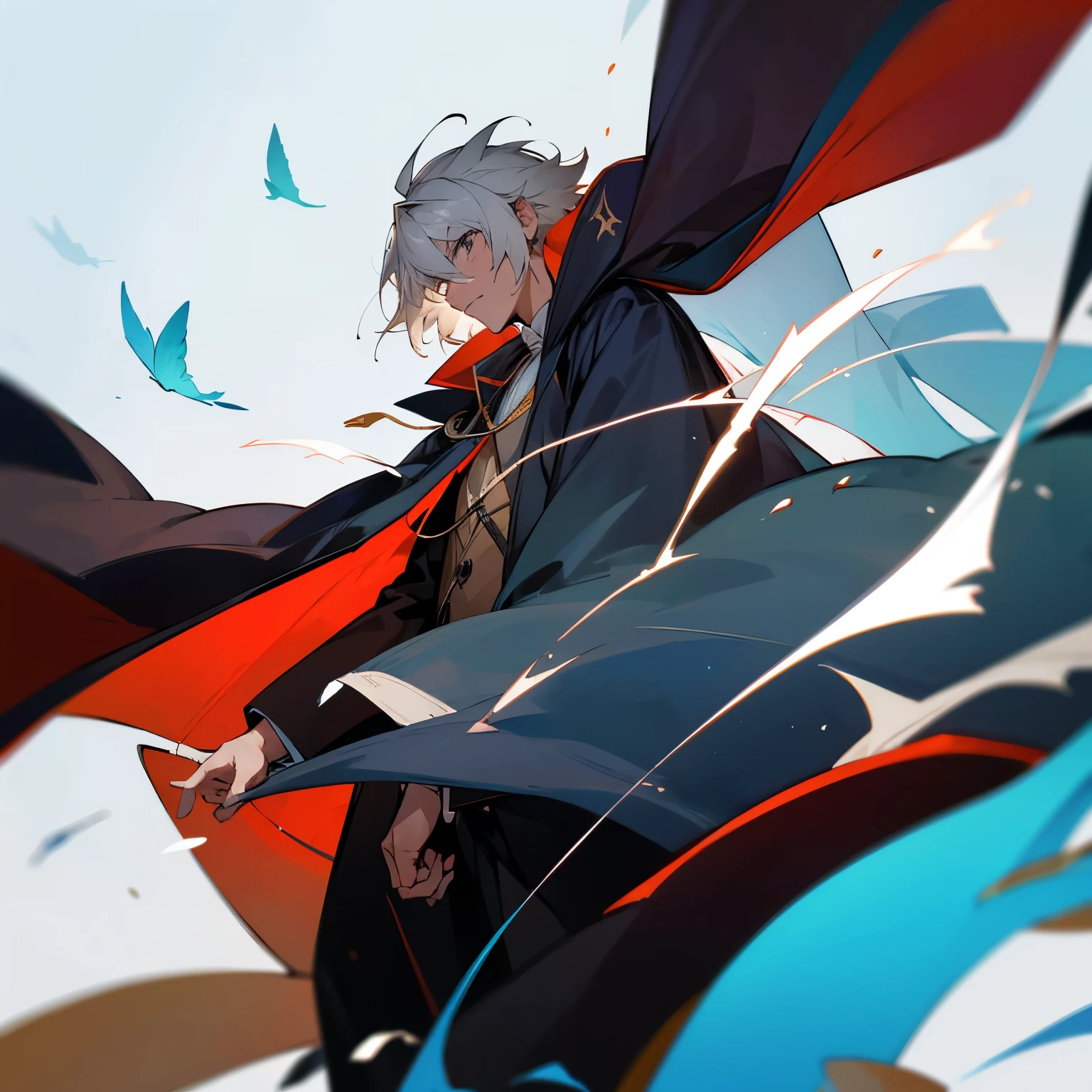 cloaks coat gust of wind Fluttering male people Doctor