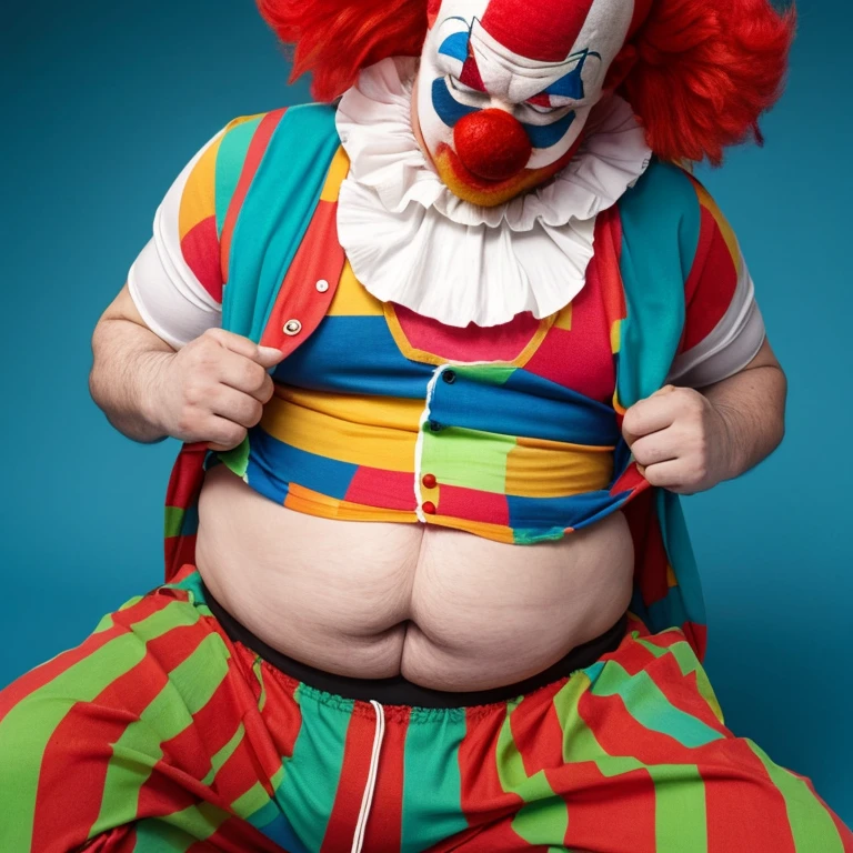 Clown man gets fat Clown man&#39;My stomach is getting rounder