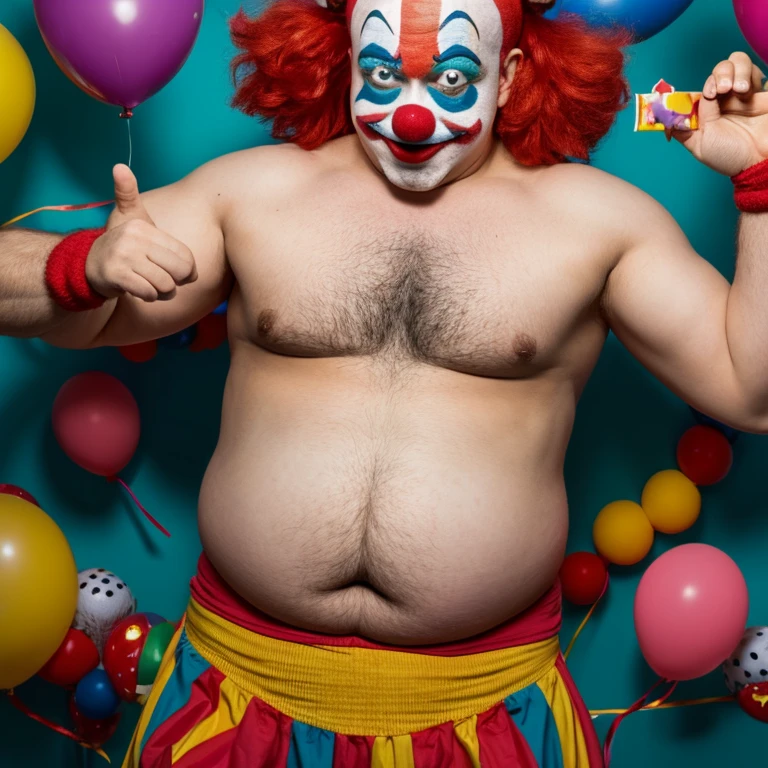 Clown man gets fat Clown man'My stomach is getting rounder