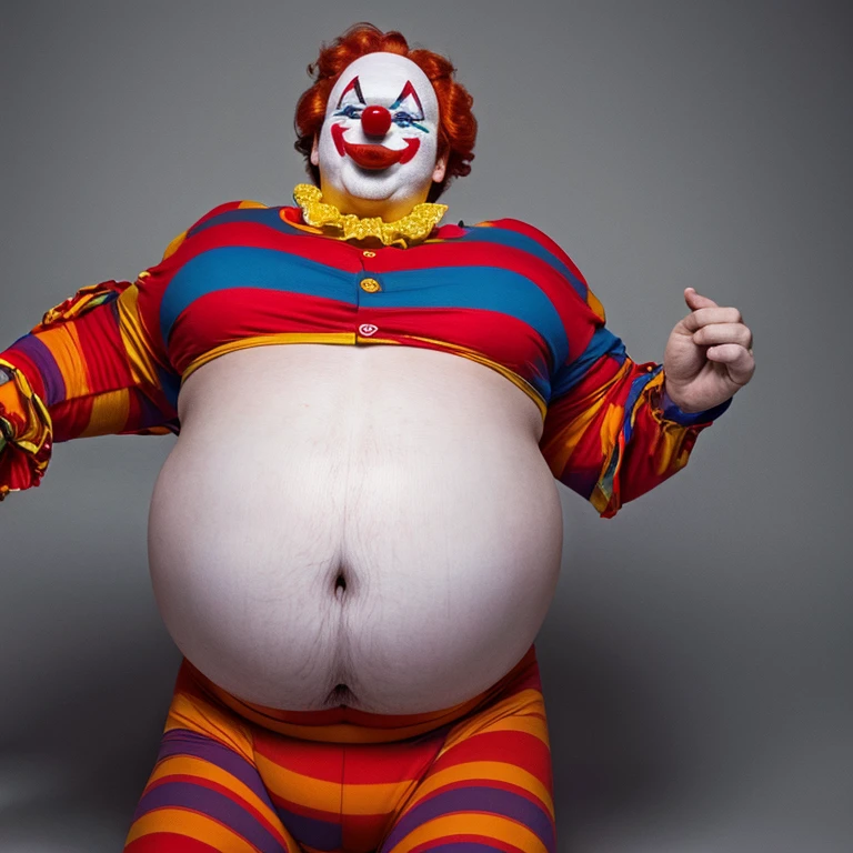 Clown man gets fat Clown man'My stomach is getting rounder
