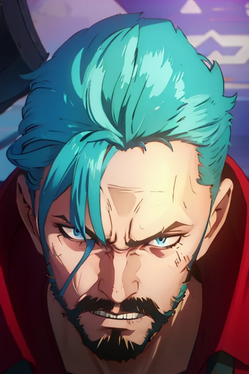 Hobo Netrunner cyberpunk Male Portrait