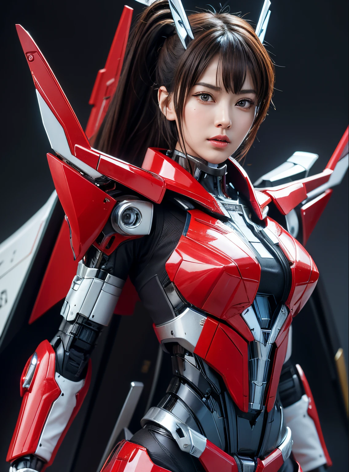 Textured skin, Super Detail, high details, High quality, Best Quality, hight resolution, 1080p, hard disk, Beautiful,(Windblade),beautiful cyborg woman,Mecha Cyborg Girl,Battle Mode,Girl with a Mecha Body,She wears a futuristic Transformers mech,Female Warrior,fully body photo